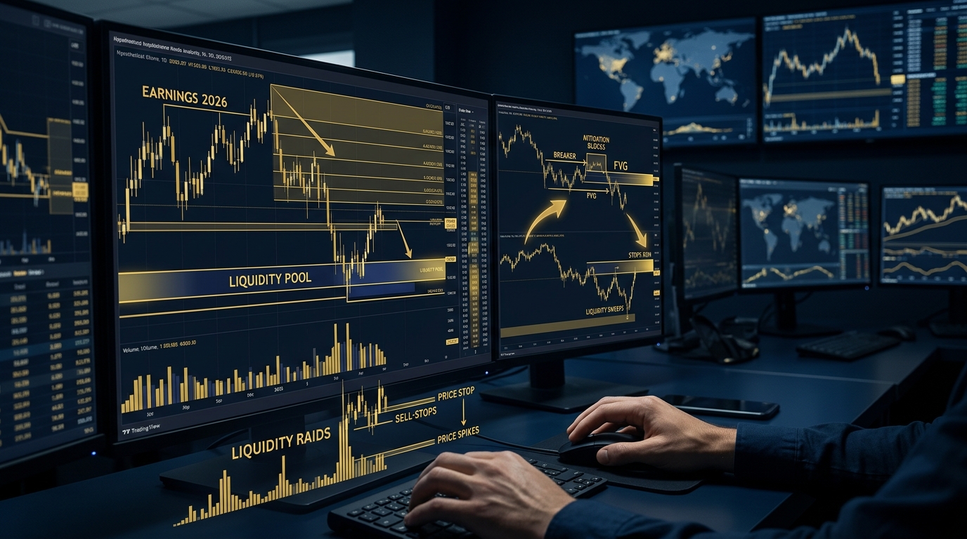 Earnings Season Liquidity Raids: 6 ICT Concepts